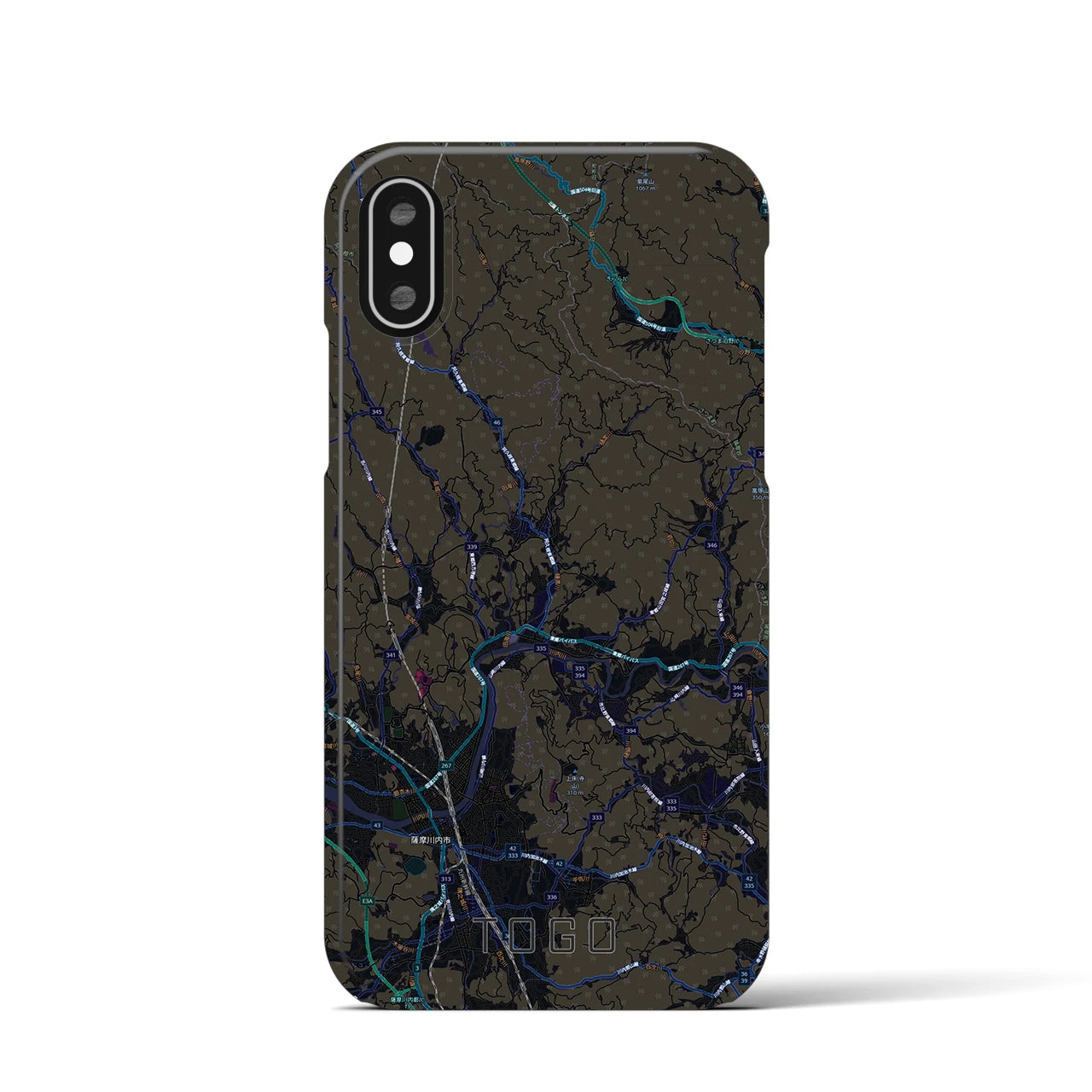 【東郷(鹿児島県)】地図柄iPhoneケース(バックカバータイプ)