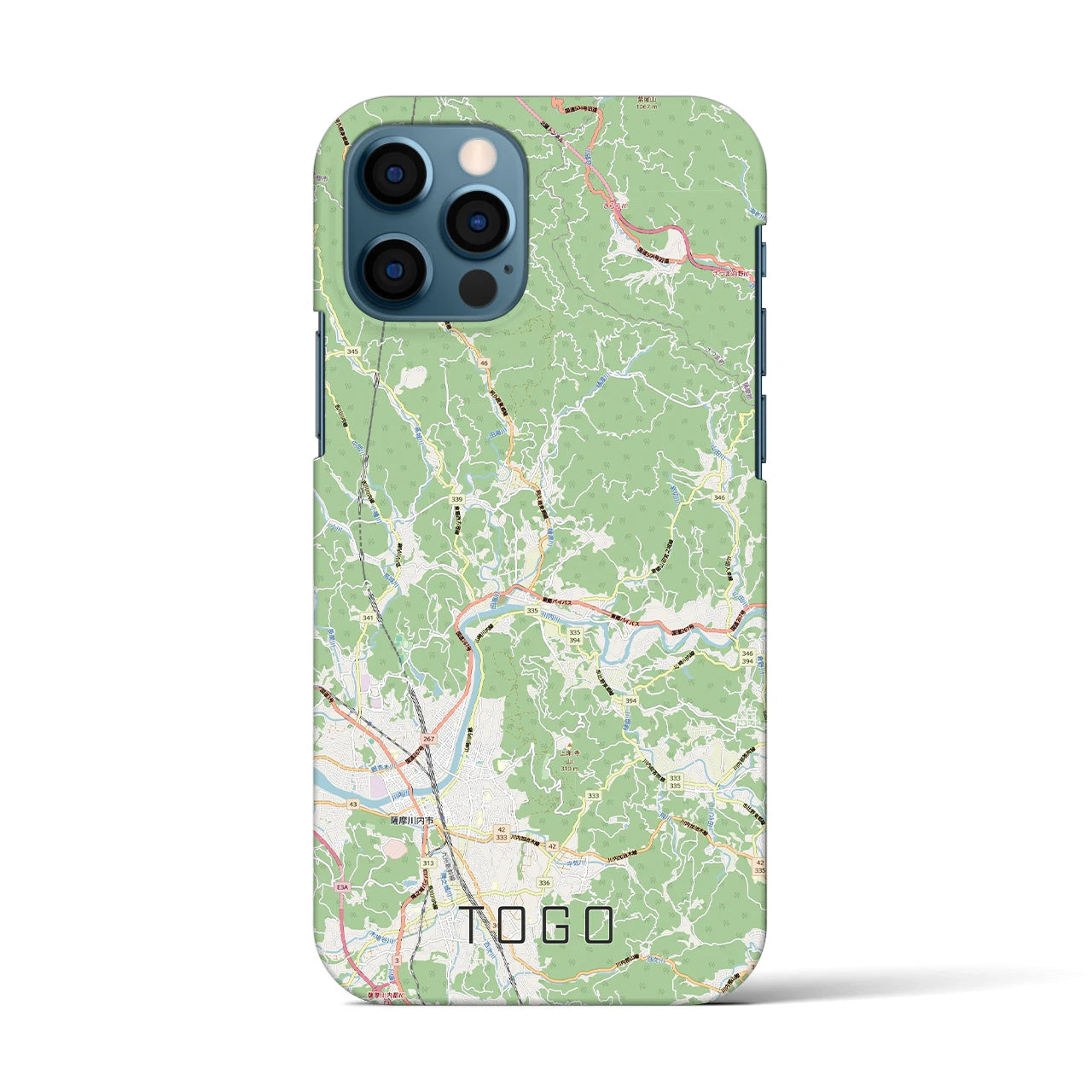 【東郷(鹿児島県)】地図柄iPhoneケース(バックカバータイプ)