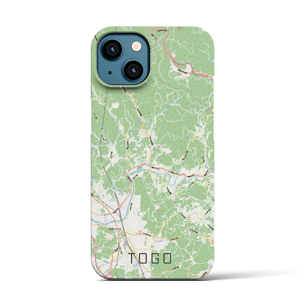 【東郷(鹿児島県)】地図柄iPhoneケース(バックカバータイプ)
