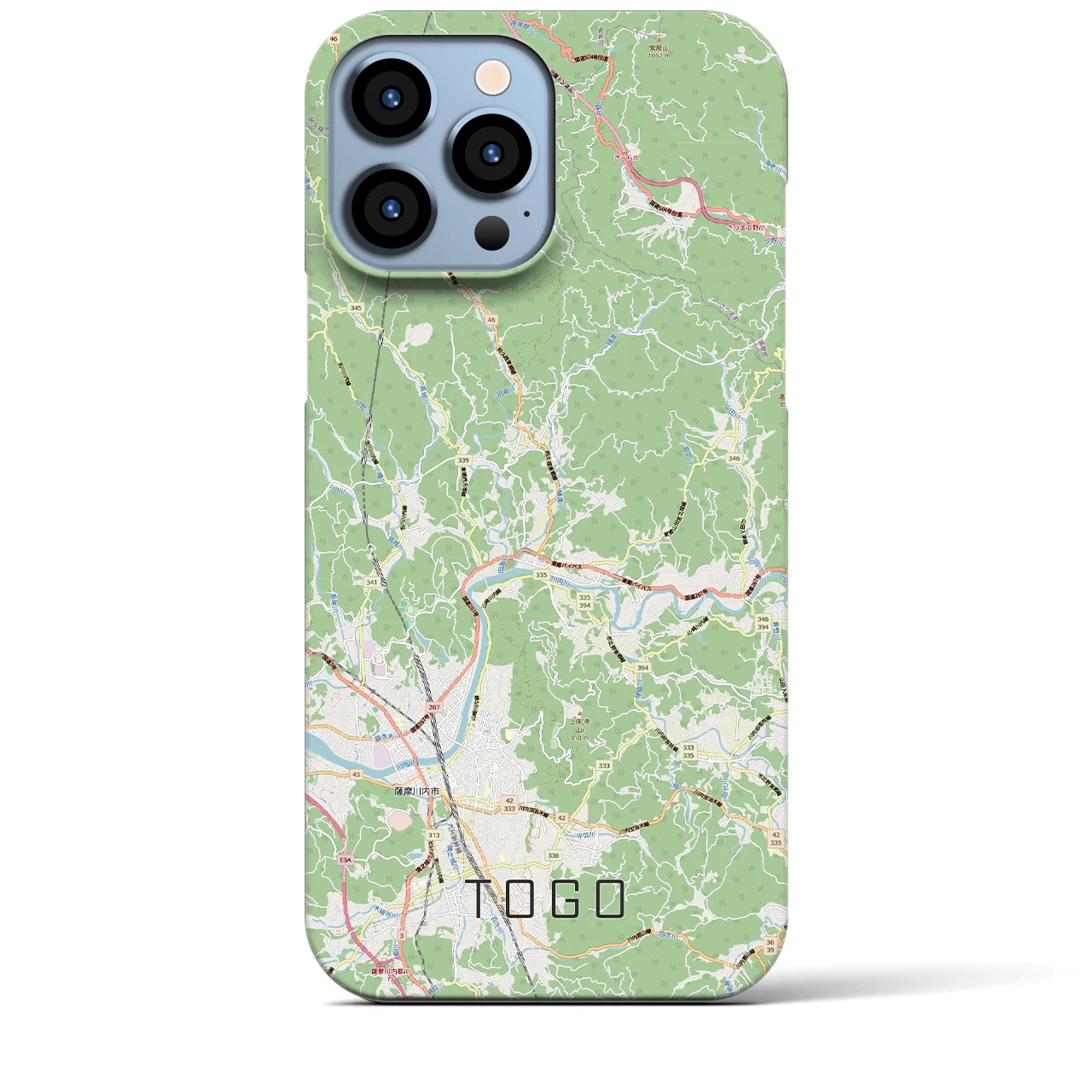 【東郷(鹿児島県)】地図柄iPhoneケース(バックカバータイプ)