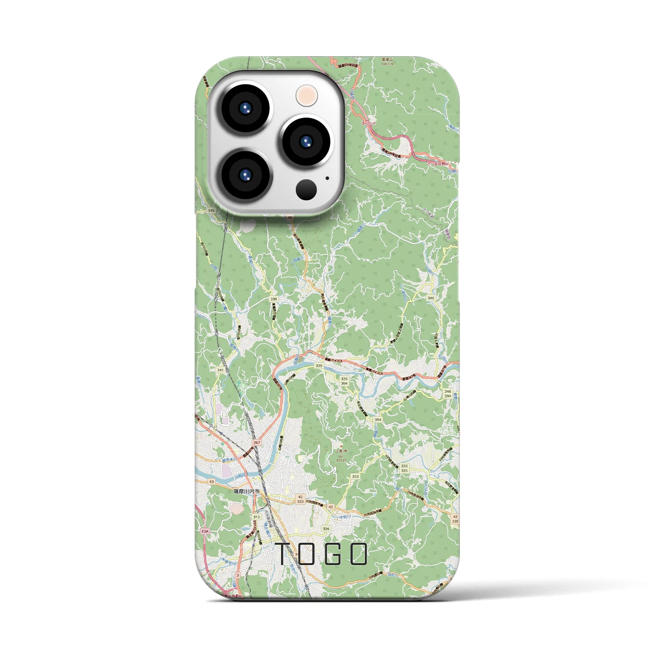 【東郷(鹿児島県)】地図柄iPhoneケース(バックカバータイプ)