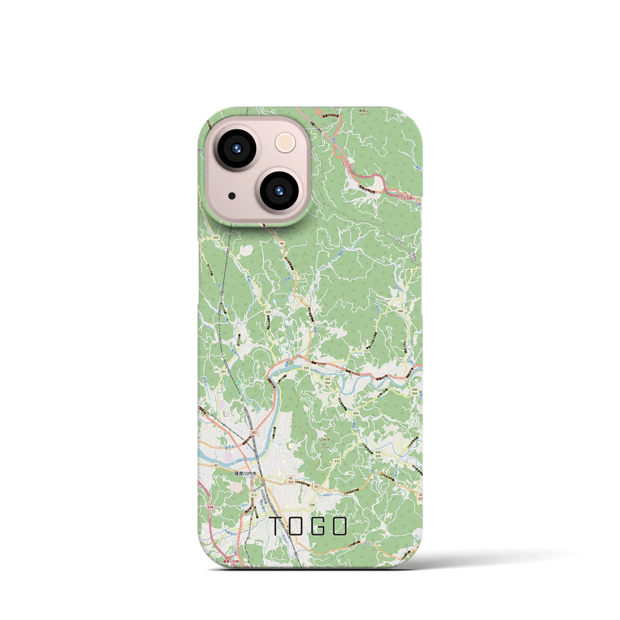 【東郷(鹿児島県)】地図柄iPhoneケース(バックカバータイプ)