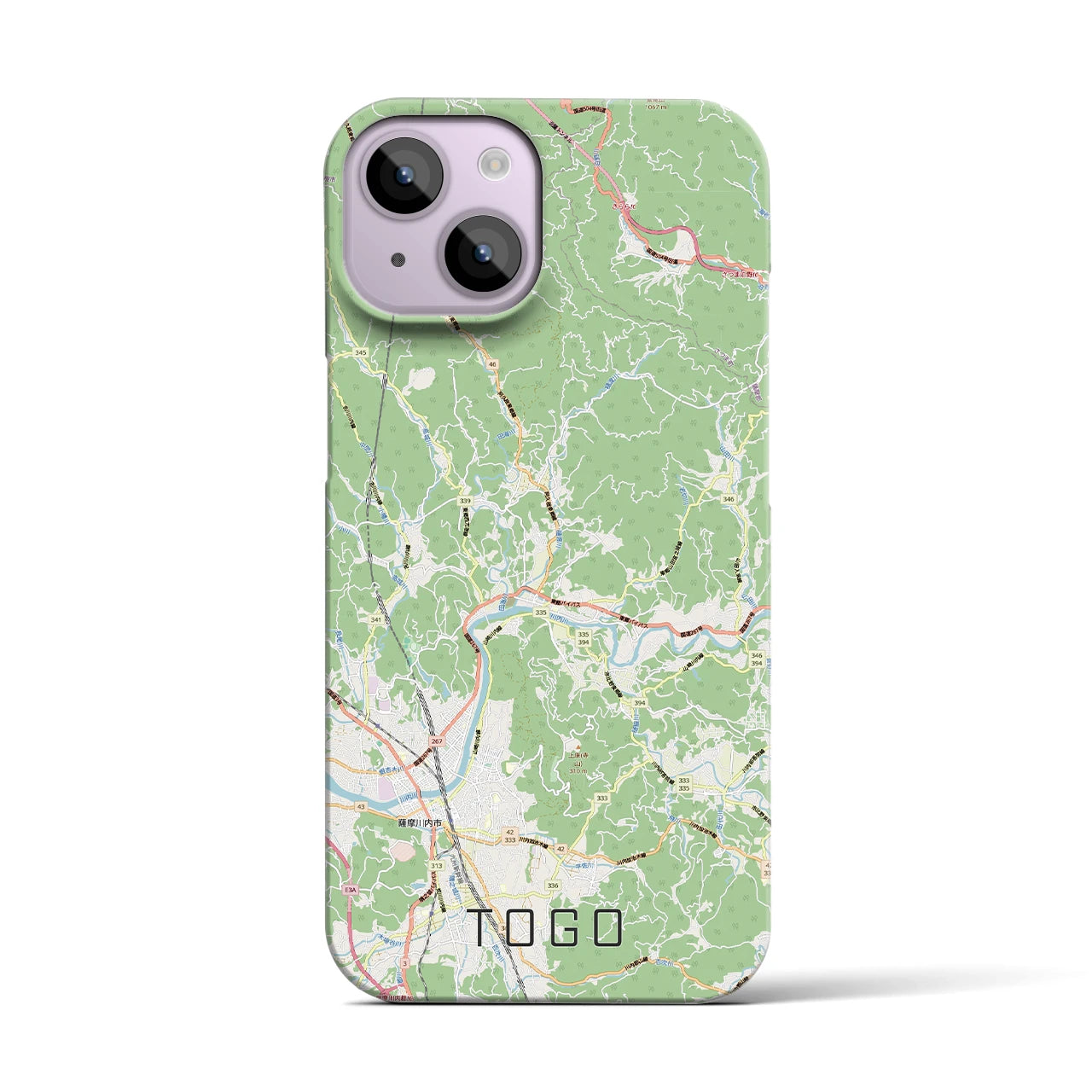 【東郷(鹿児島県)】地図柄iPhoneケース(バックカバータイプ)
