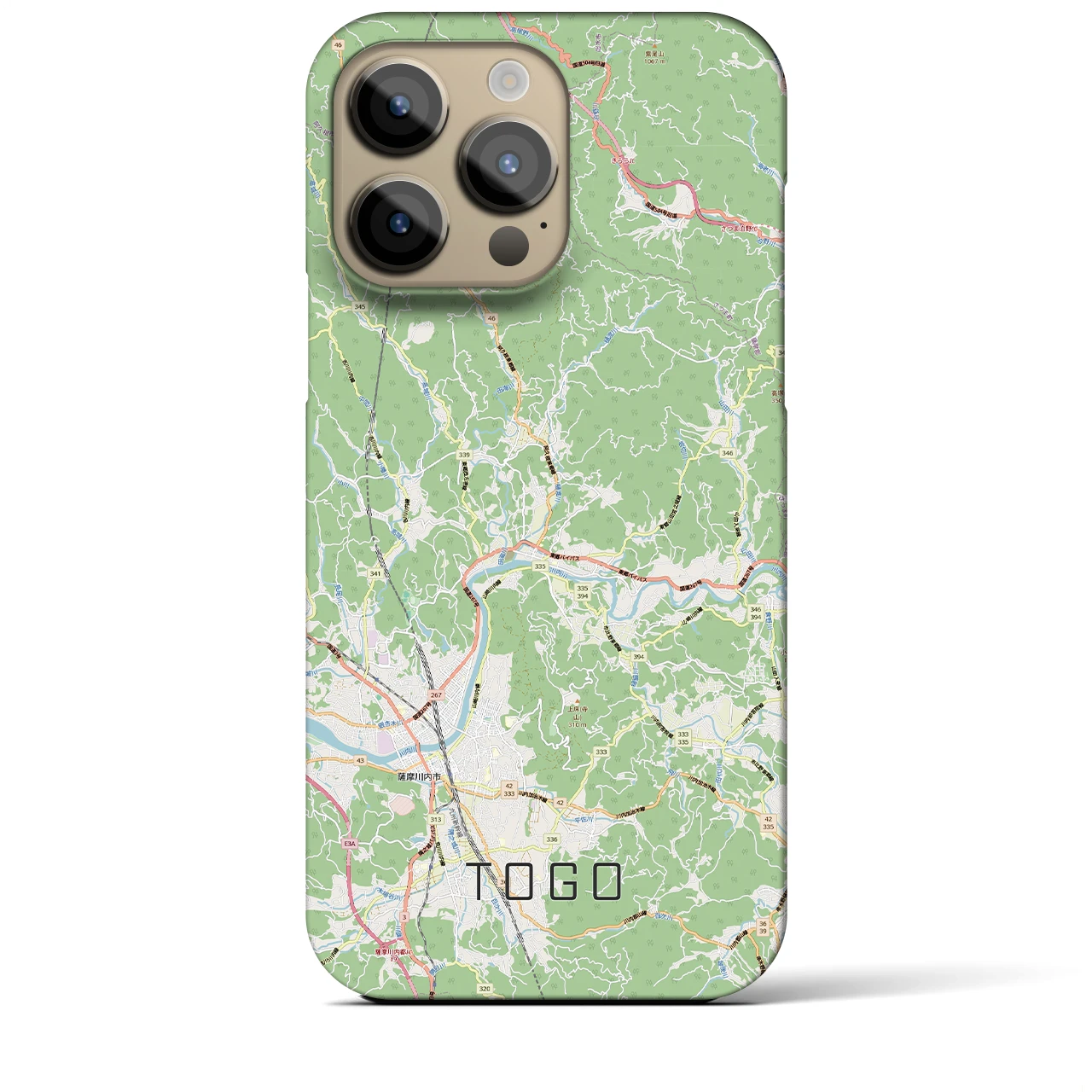 【東郷(鹿児島県)】地図柄iPhoneケース(バックカバータイプ)