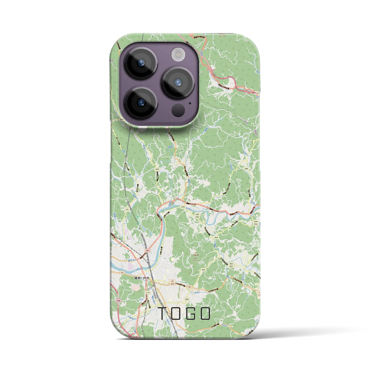 【東郷(鹿児島県)】地図柄iPhoneケース(バックカバータイプ)