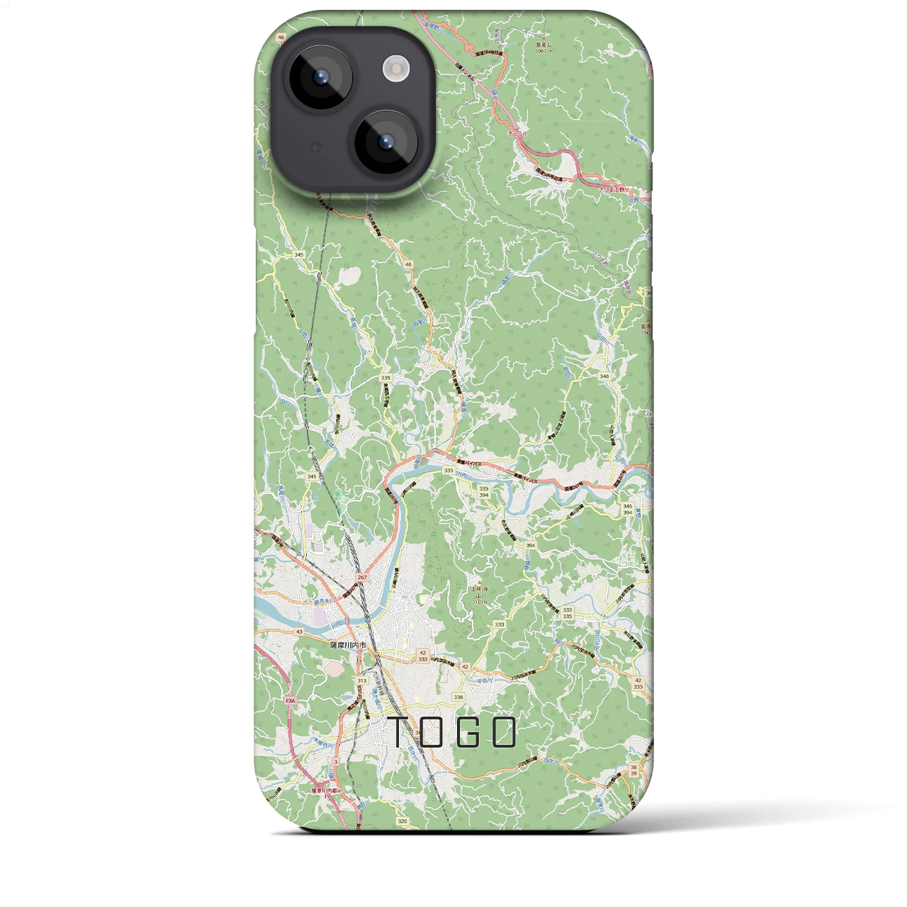 【東郷(鹿児島県)】地図柄iPhoneケース(バックカバータイプ)