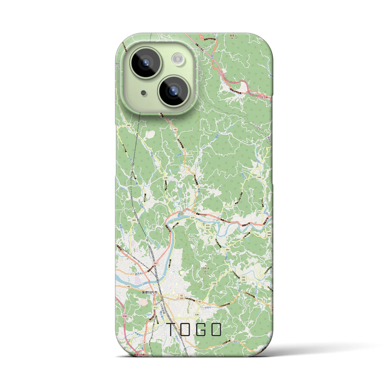 【東郷(鹿児島県)】地図柄iPhoneケース(バックカバータイプ)