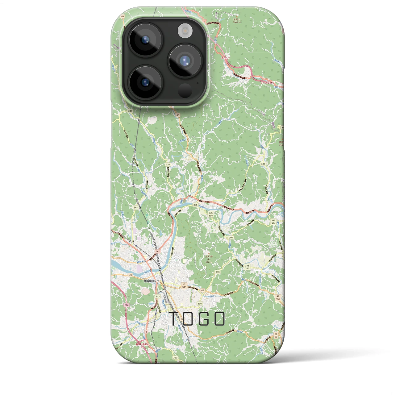 【東郷(鹿児島県)】地図柄iPhoneケース(バックカバータイプ)