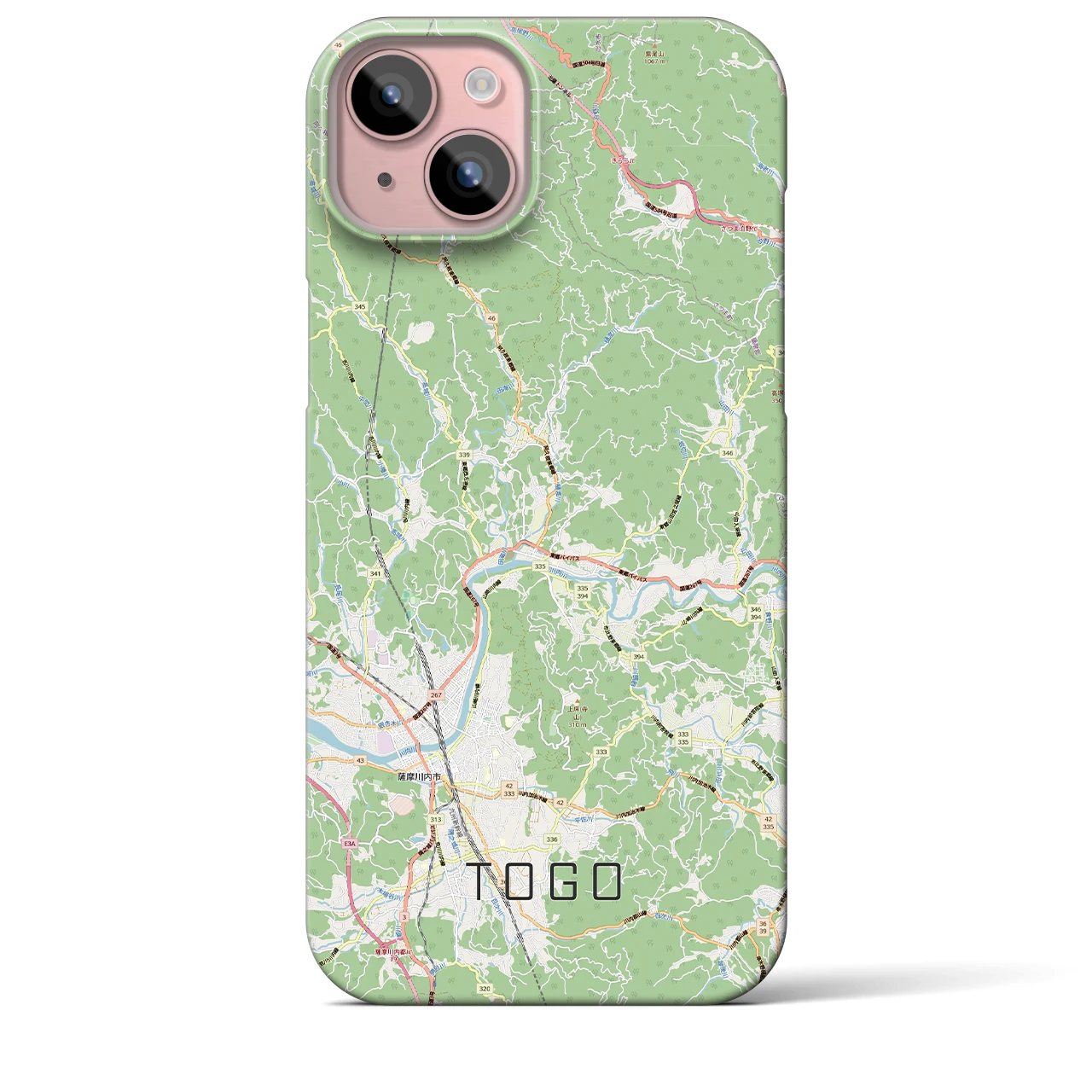 【東郷(鹿児島県)】地図柄iPhoneケース(バックカバータイプ)