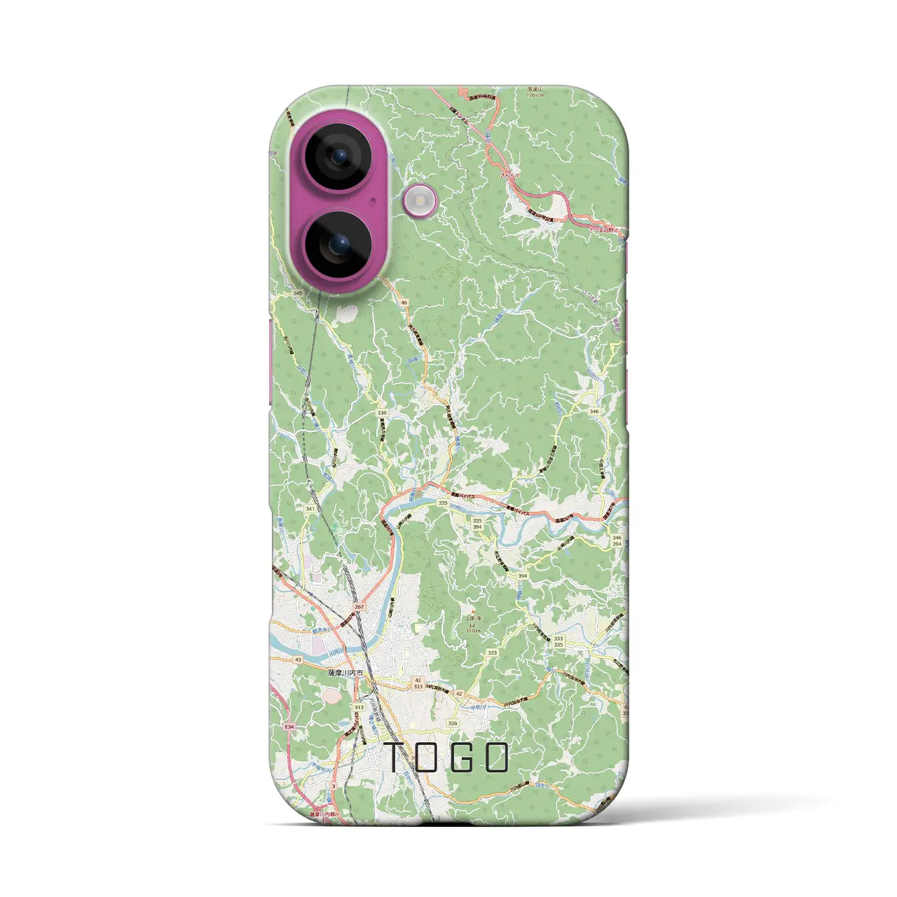 【東郷(鹿児島県)】地図柄iPhoneケース(バックカバータイプ)