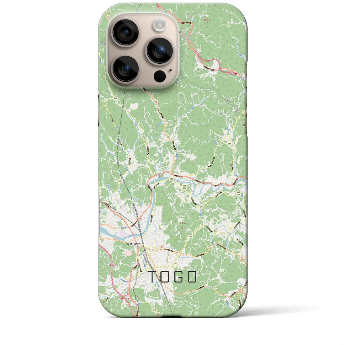 【東郷(鹿児島県)】地図柄iPhoneケース(バックカバータイプ)