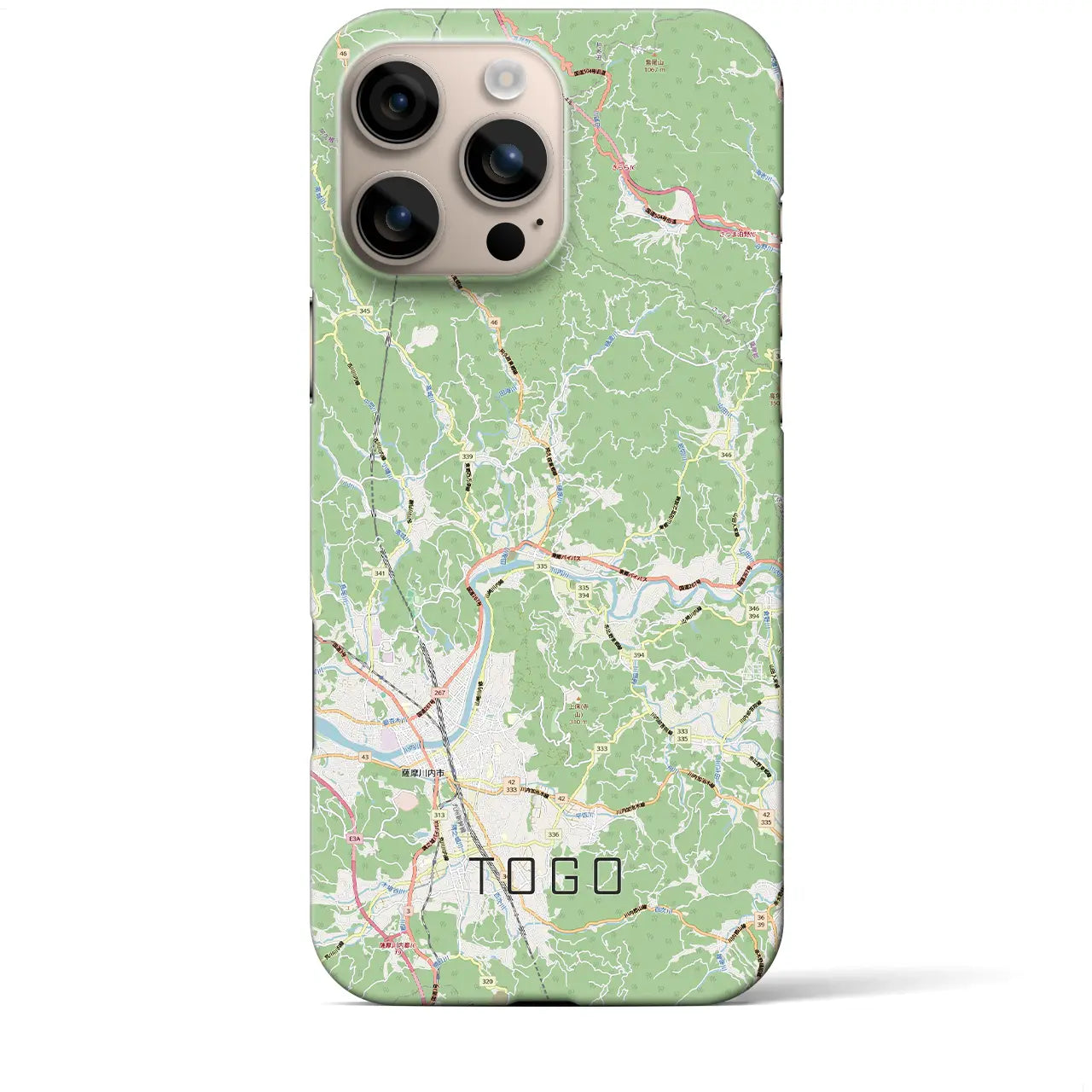 【東郷(鹿児島県)】地図柄iPhoneケース(バックカバータイプ)