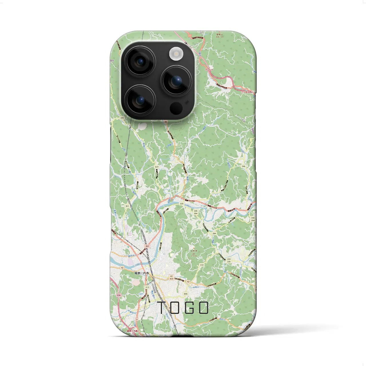 【東郷(鹿児島県)】地図柄iPhoneケース(バックカバータイプ)