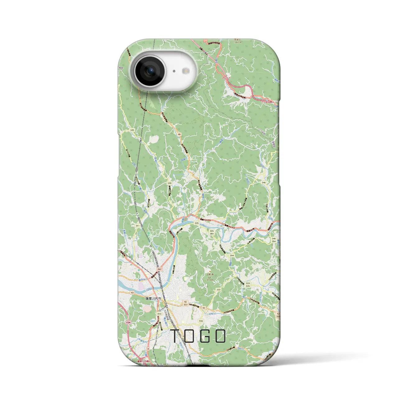 【東郷(鹿児島県)】地図柄iPhoneケース(バックカバータイプ)