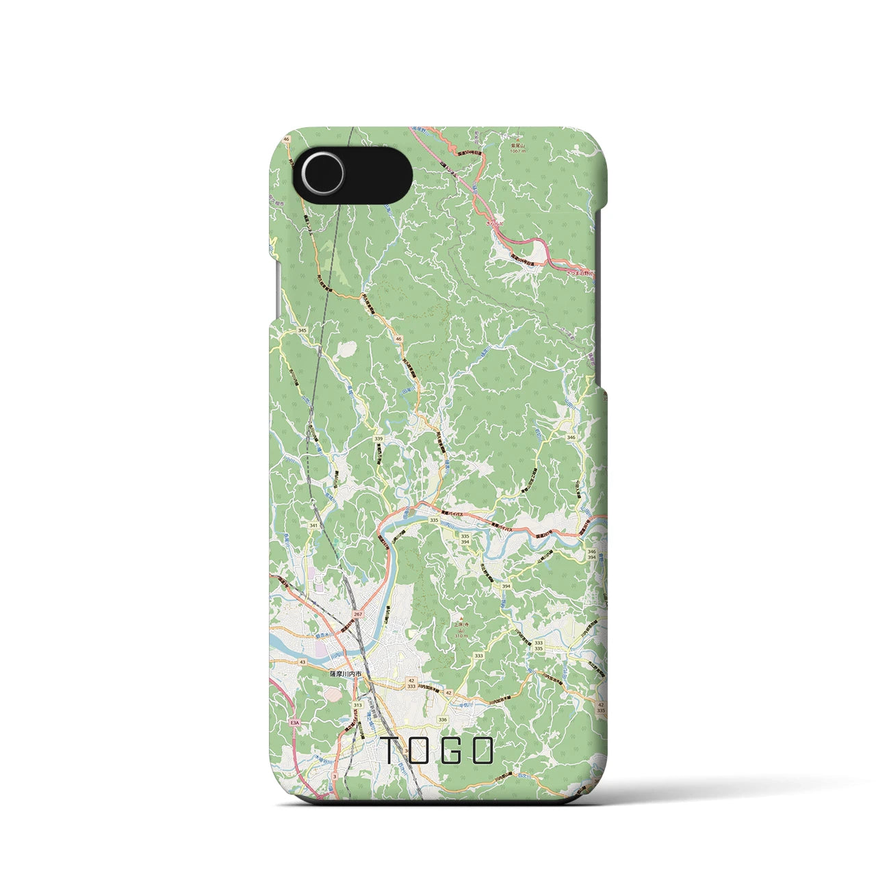 【東郷(鹿児島県)】地図柄iPhoneケース(バックカバータイプ)