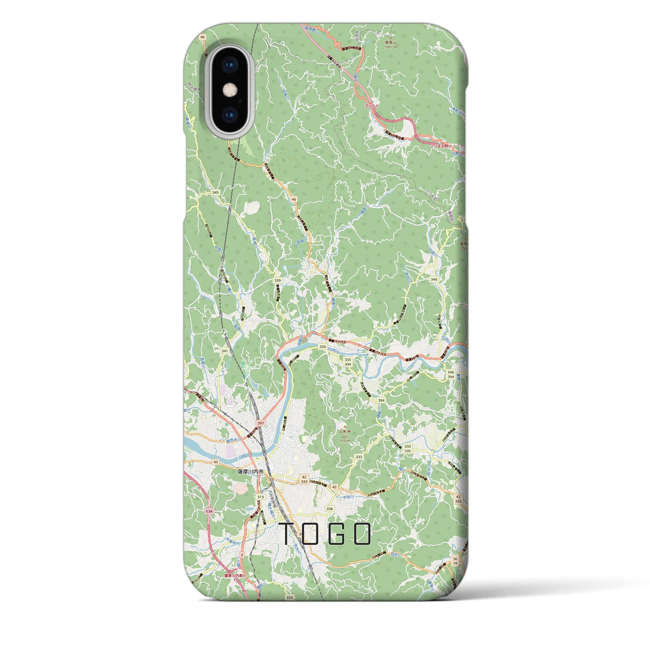 【東郷(鹿児島県)】地図柄iPhoneケース(バックカバータイプ)
