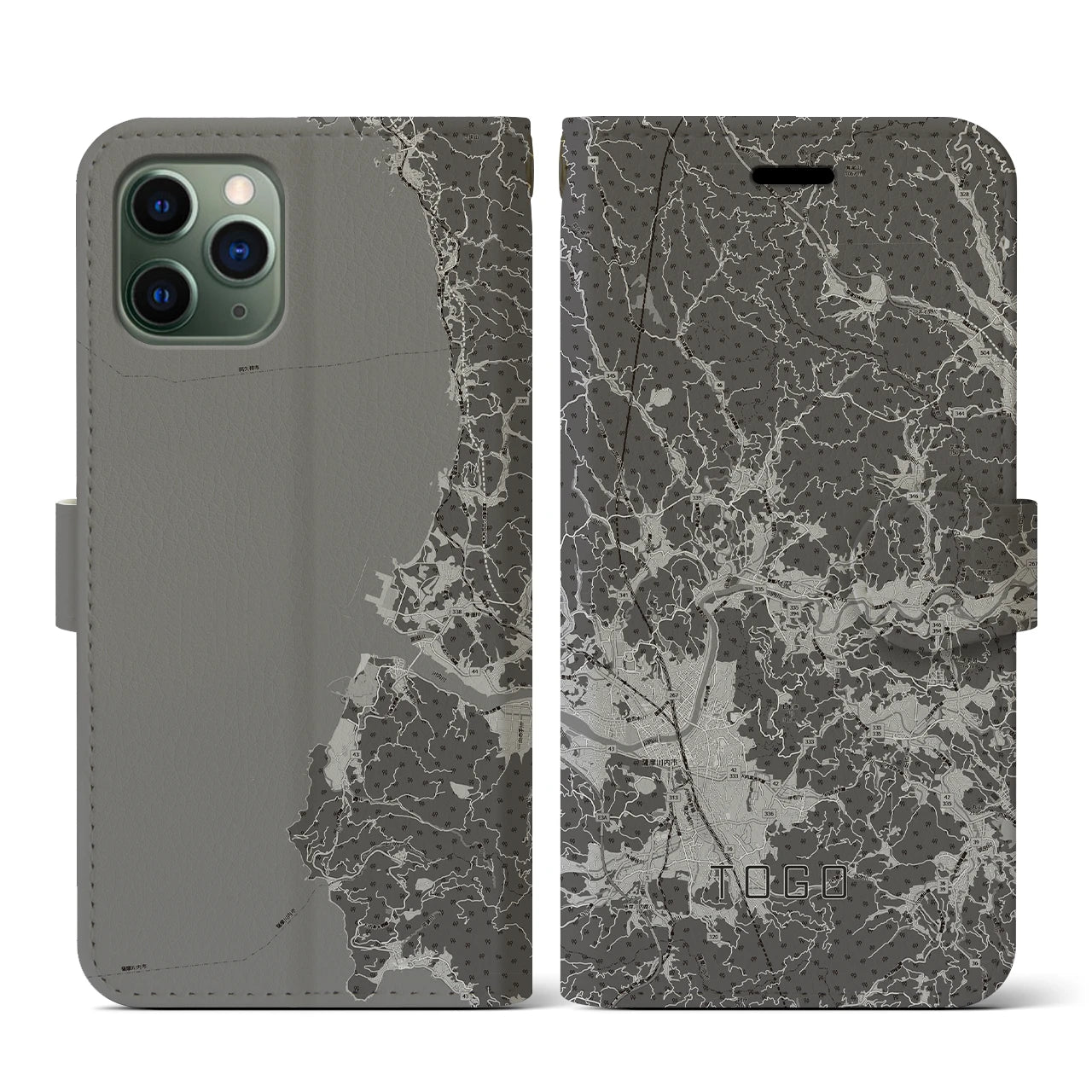 【東郷(鹿児島県)】地図柄iPhoneケース(手帳タイプ)