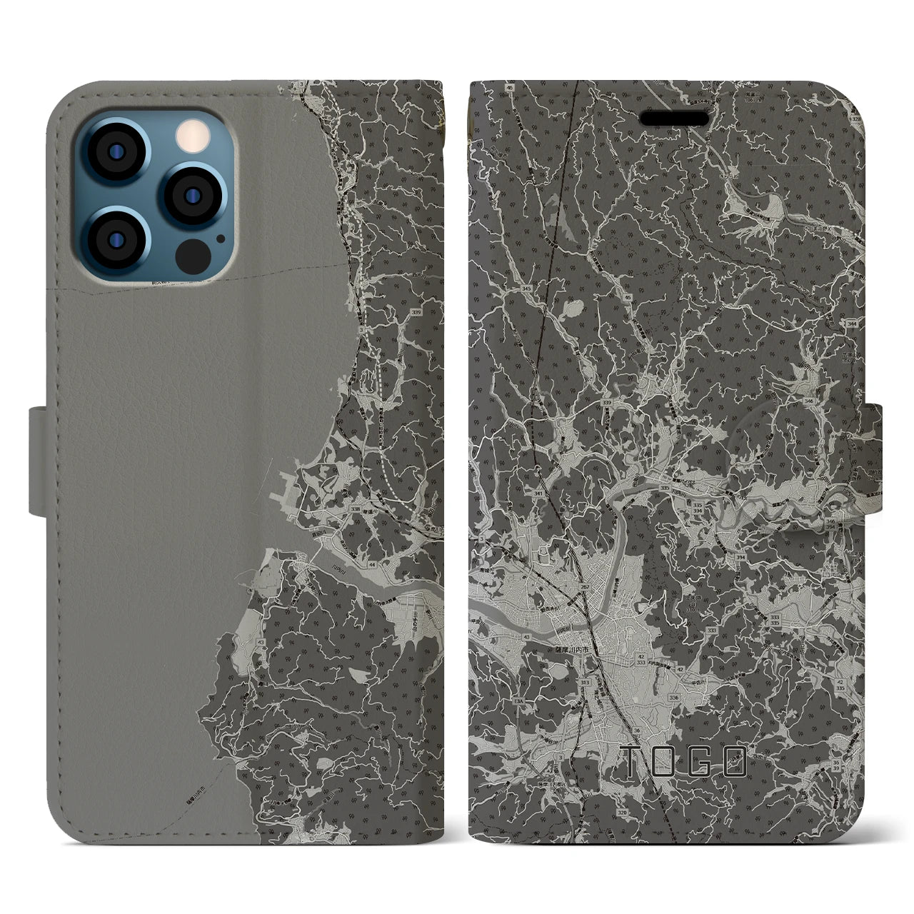 【東郷(鹿児島県)】地図柄iPhoneケース(手帳タイプ)