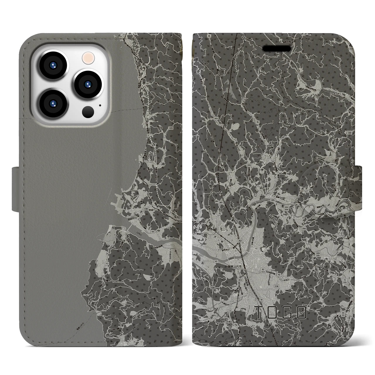 【東郷(鹿児島県)】地図柄iPhoneケース(手帳タイプ)