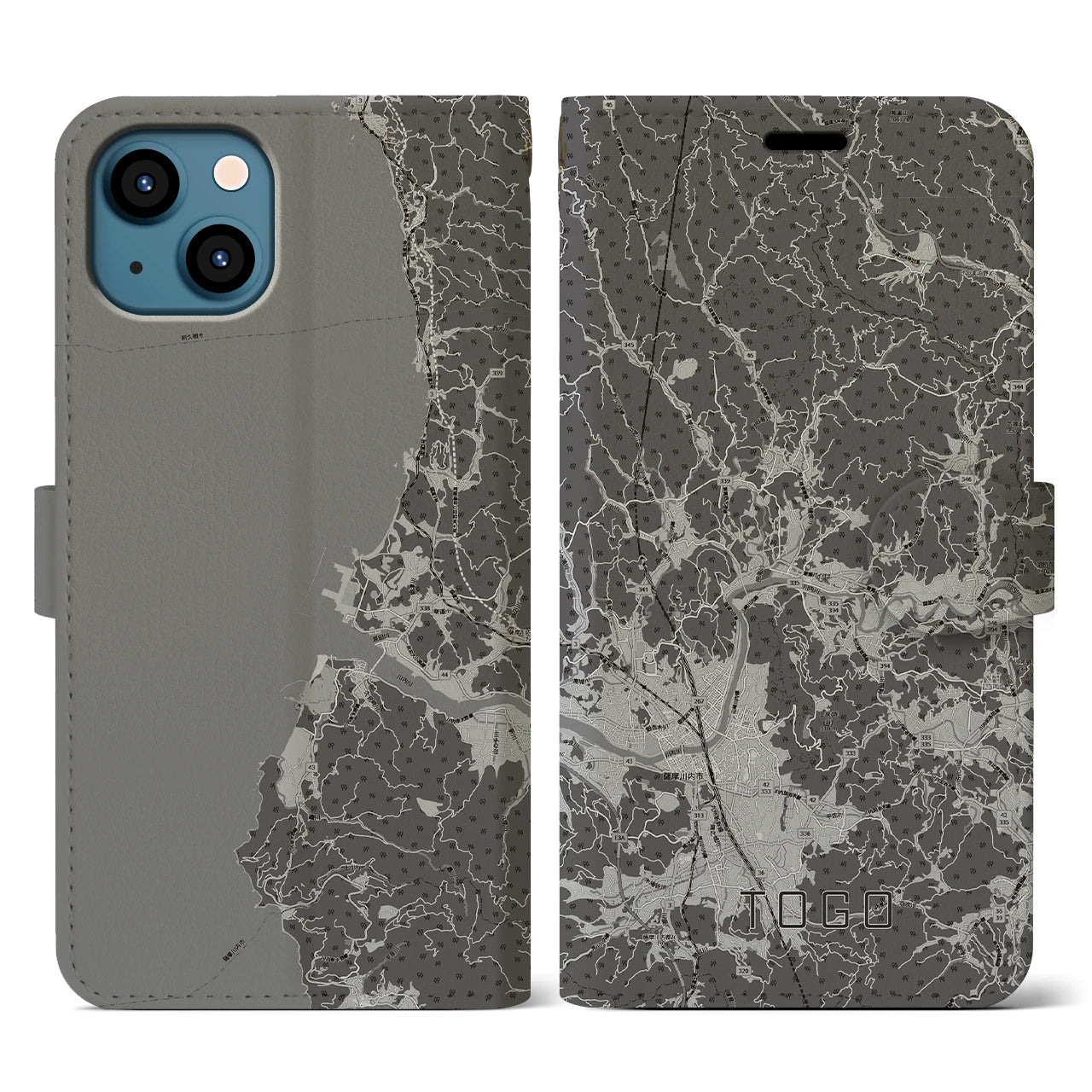 【東郷(鹿児島県)】地図柄iPhoneケース(手帳タイプ)