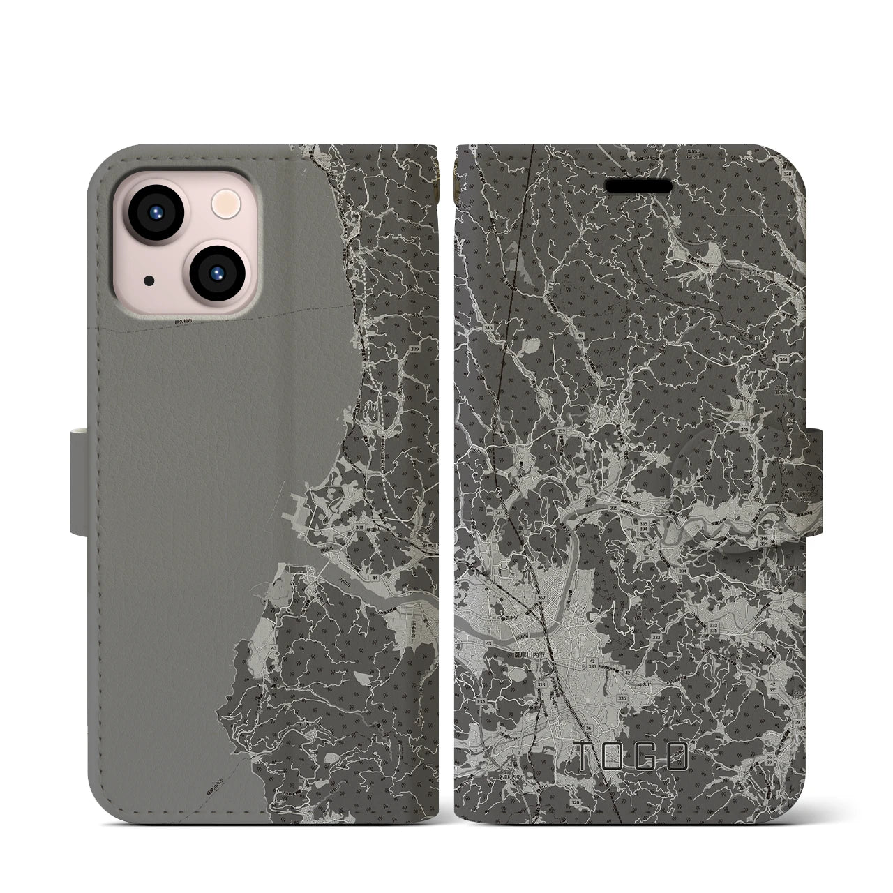 【東郷(鹿児島県)】地図柄iPhoneケース(手帳タイプ)