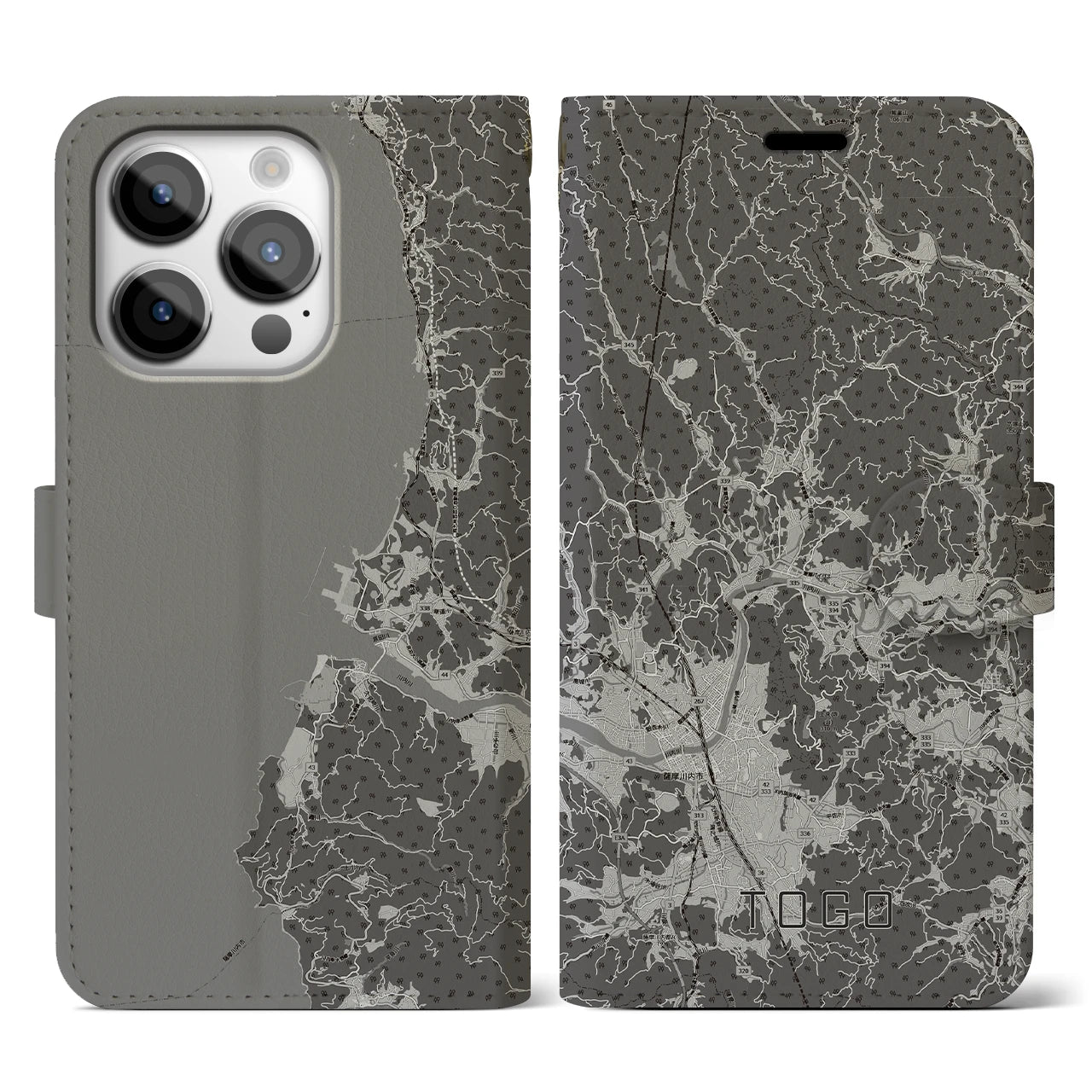 【東郷(鹿児島県)】地図柄iPhoneケース(手帳タイプ)