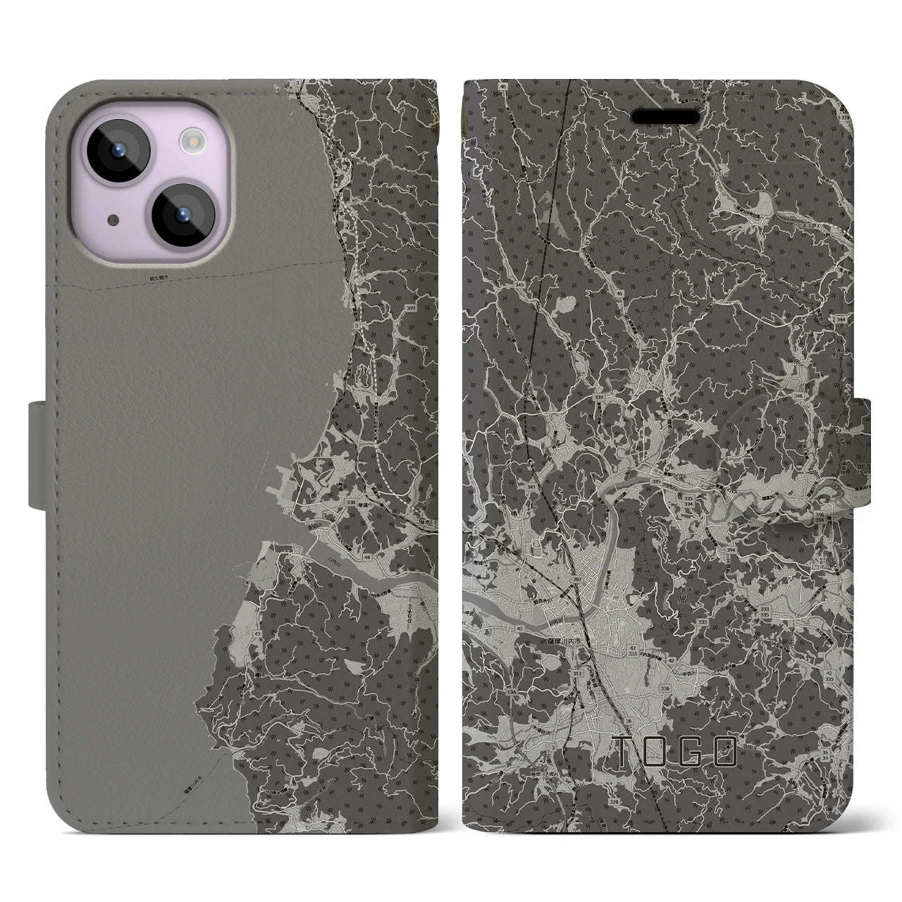 【東郷(鹿児島県)】地図柄iPhoneケース(手帳タイプ)