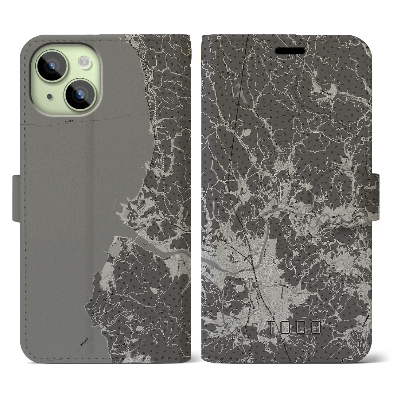 【東郷(鹿児島県)】地図柄iPhoneケース(手帳タイプ)