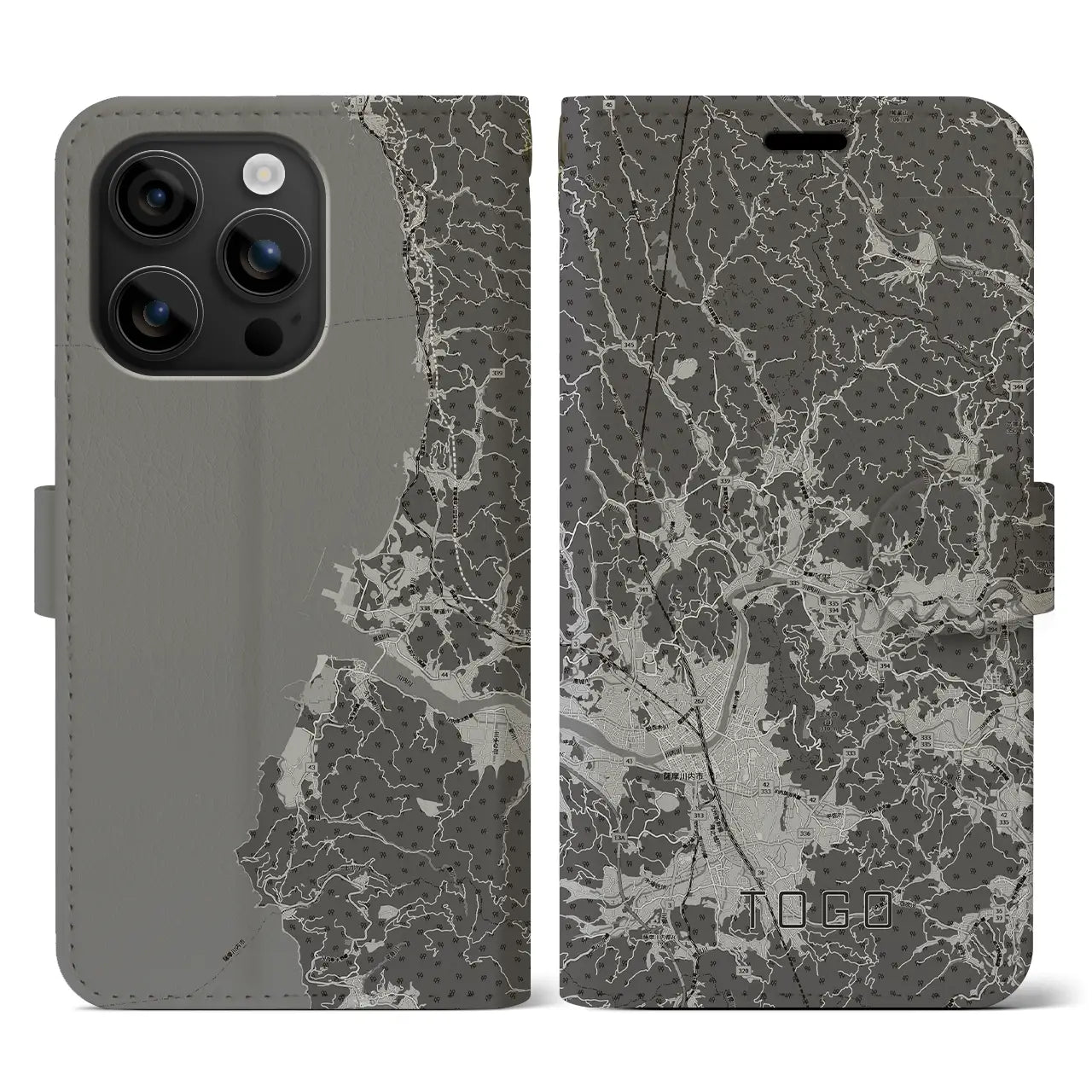 【東郷(鹿児島県)】地図柄iPhoneケース(手帳タイプ)