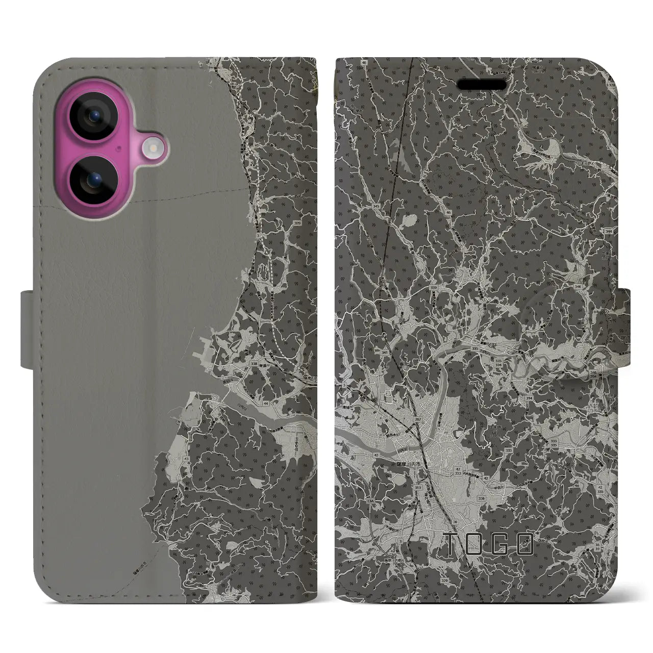 【東郷(鹿児島県)】地図柄iPhoneケース(手帳タイプ)