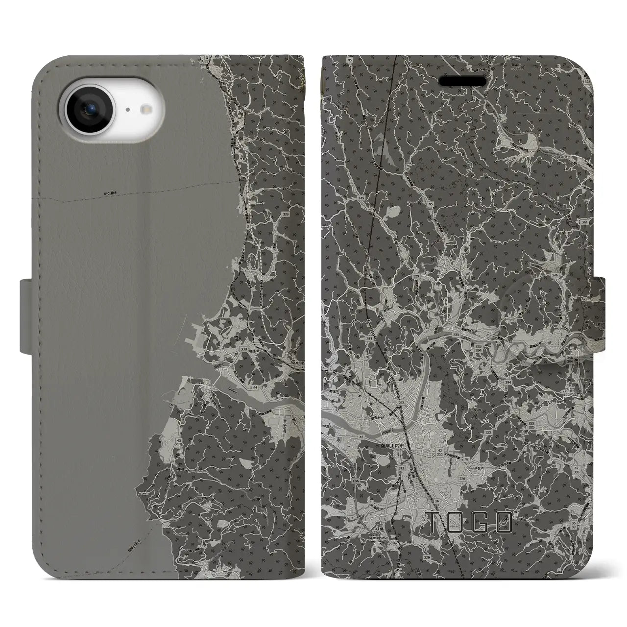 【東郷(鹿児島県)】地図柄iPhoneケース(手帳タイプ)