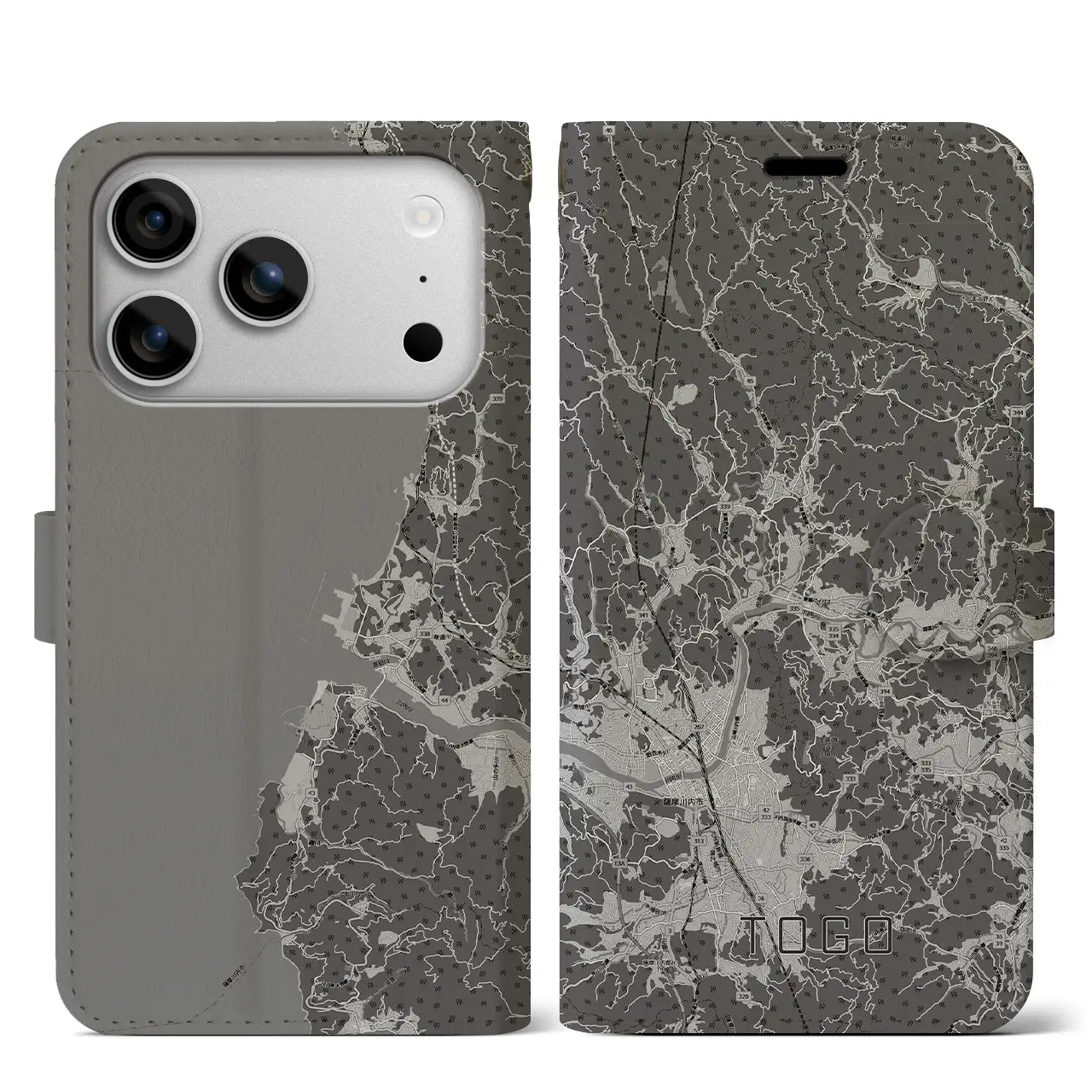 【東郷(鹿児島県)】地図柄iPhoneケース(手帳タイプ)