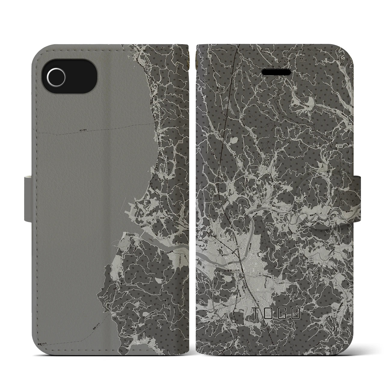 【東郷(鹿児島県)】地図柄iPhoneケース(手帳タイプ)