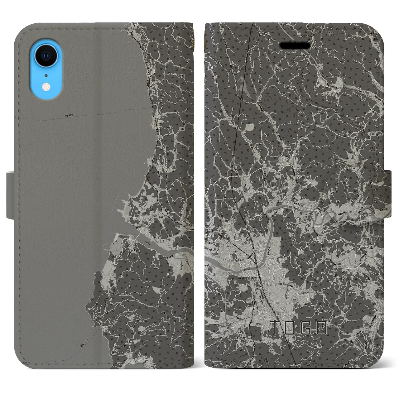 【東郷(鹿児島県)】地図柄iPhoneケース(手帳タイプ)