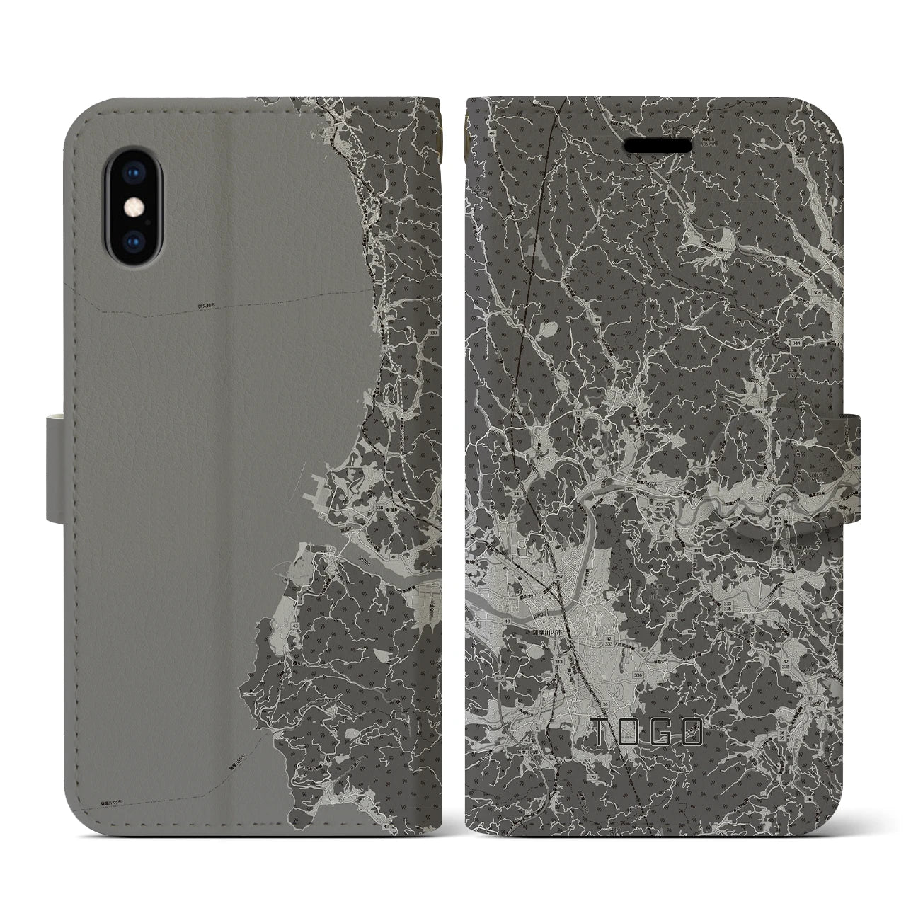 【東郷(鹿児島県)】地図柄iPhoneケース(手帳タイプ)