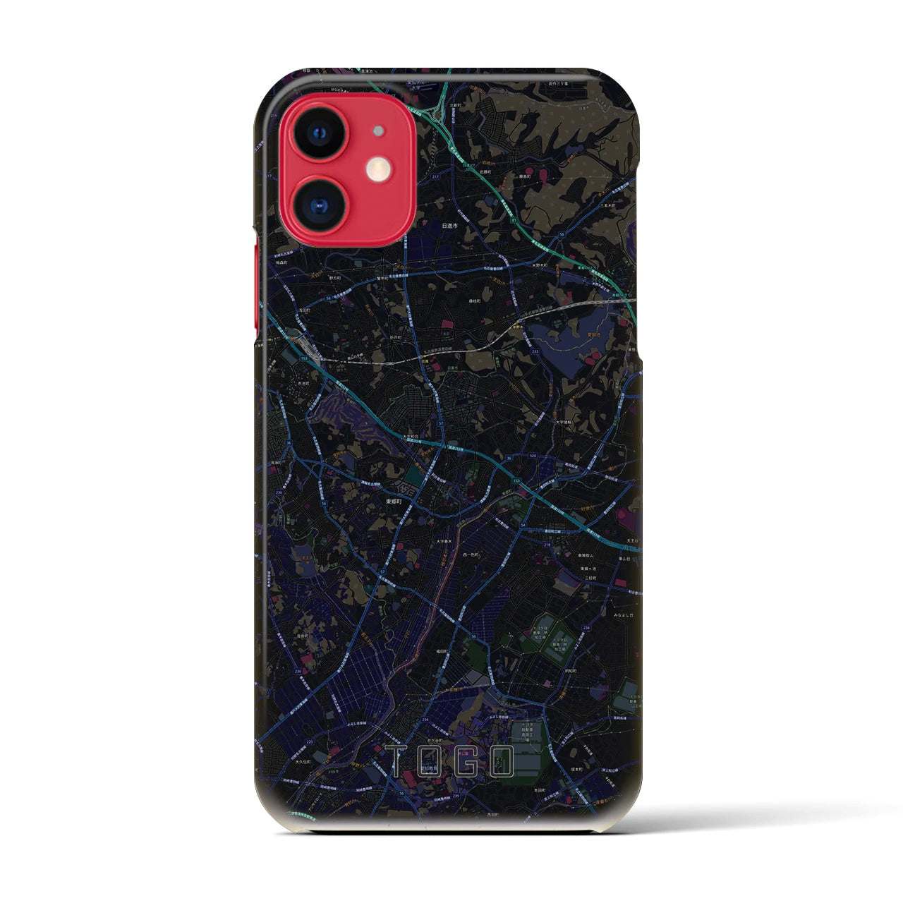 【東郷(愛知県)】地図柄iPhoneケース(バックカバータイプ)