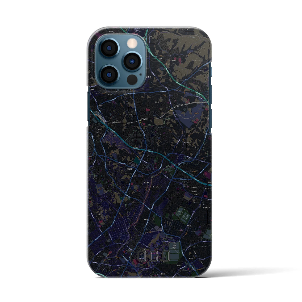 【東郷(愛知県)】地図柄iPhoneケース(バックカバータイプ)