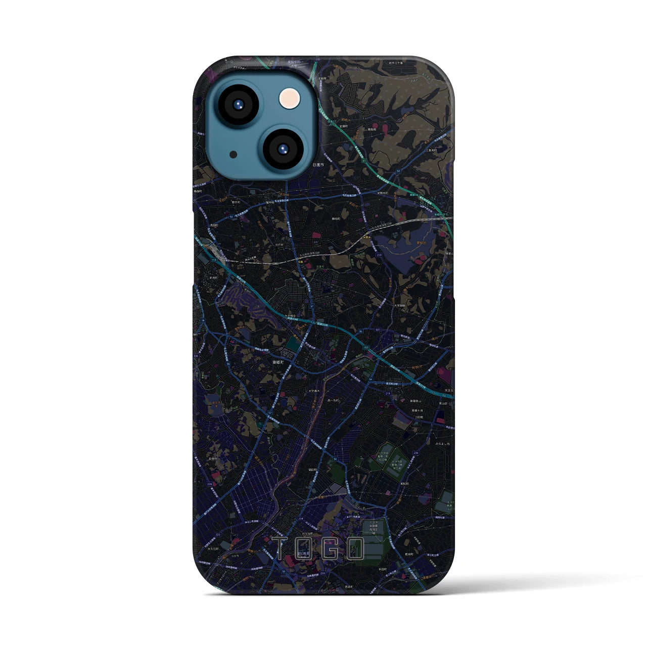【東郷(愛知県)】地図柄iPhoneケース(バックカバータイプ)