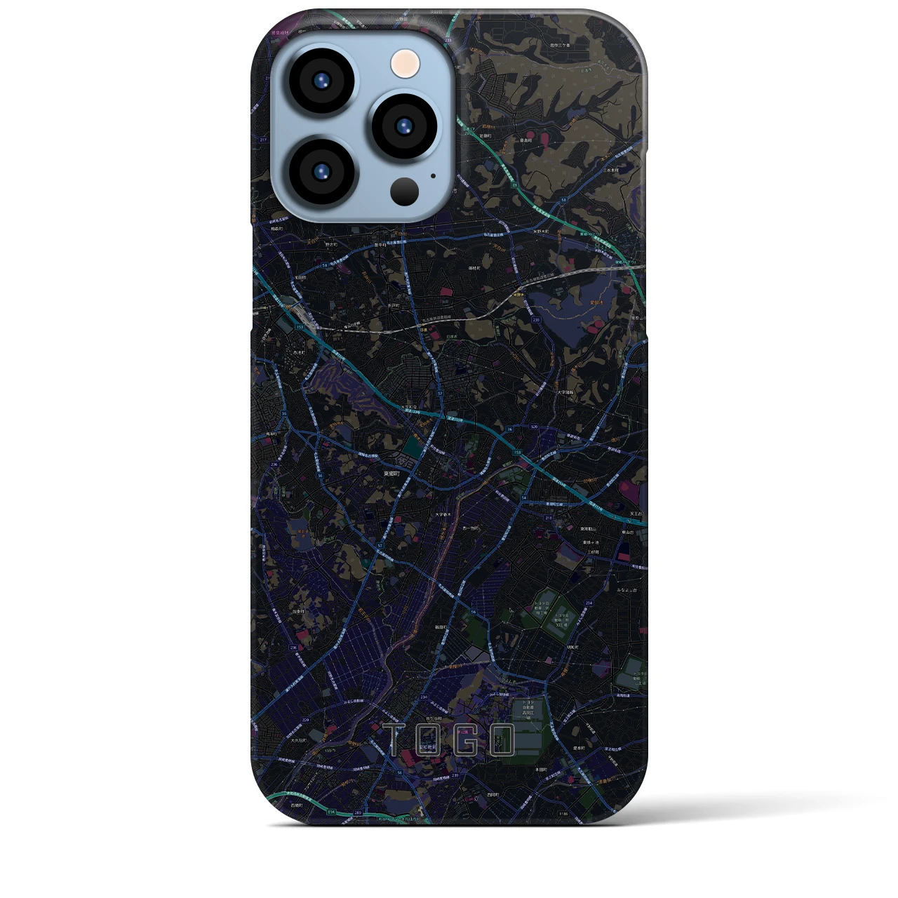 【東郷(愛知県)】地図柄iPhoneケース(バックカバータイプ)