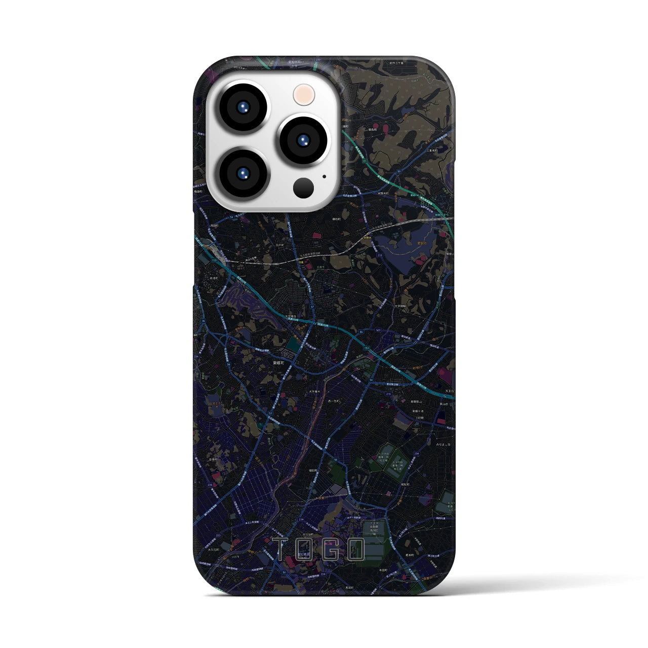 【東郷(愛知県)】地図柄iPhoneケース(バックカバータイプ)