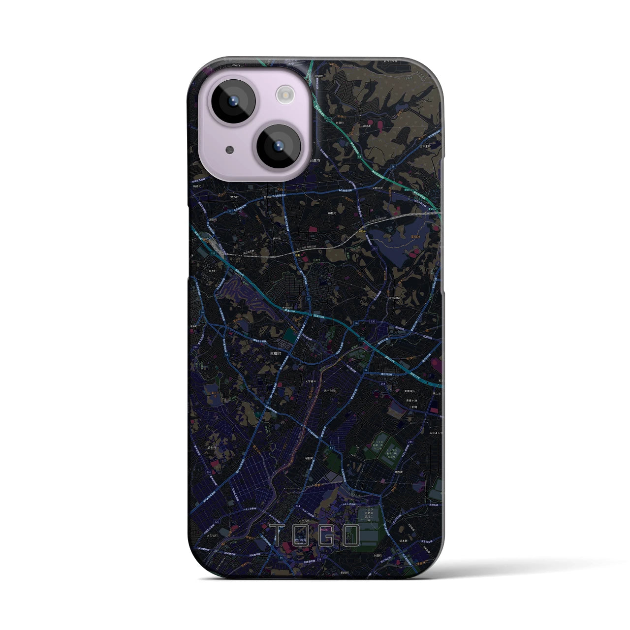 【東郷(愛知県)】地図柄iPhoneケース(バックカバータイプ)