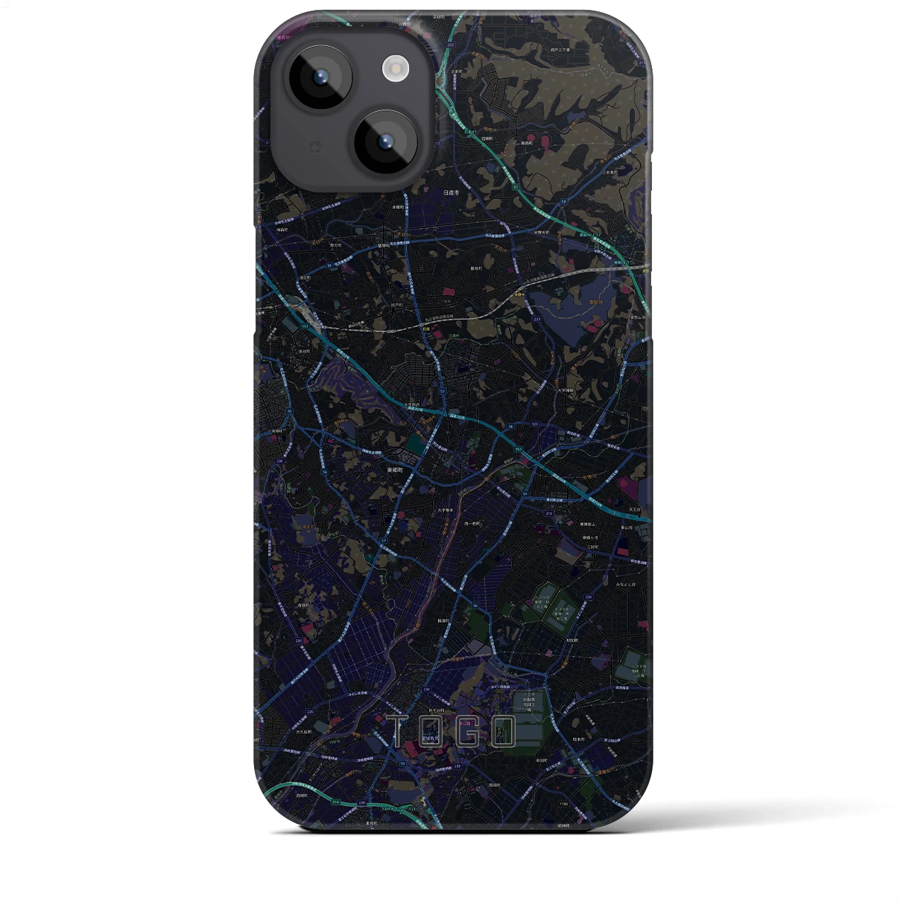 【東郷(愛知県)】地図柄iPhoneケース(バックカバータイプ)