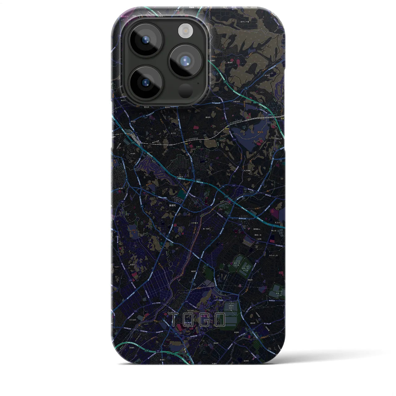 【東郷(愛知県)】地図柄iPhoneケース(バックカバータイプ)