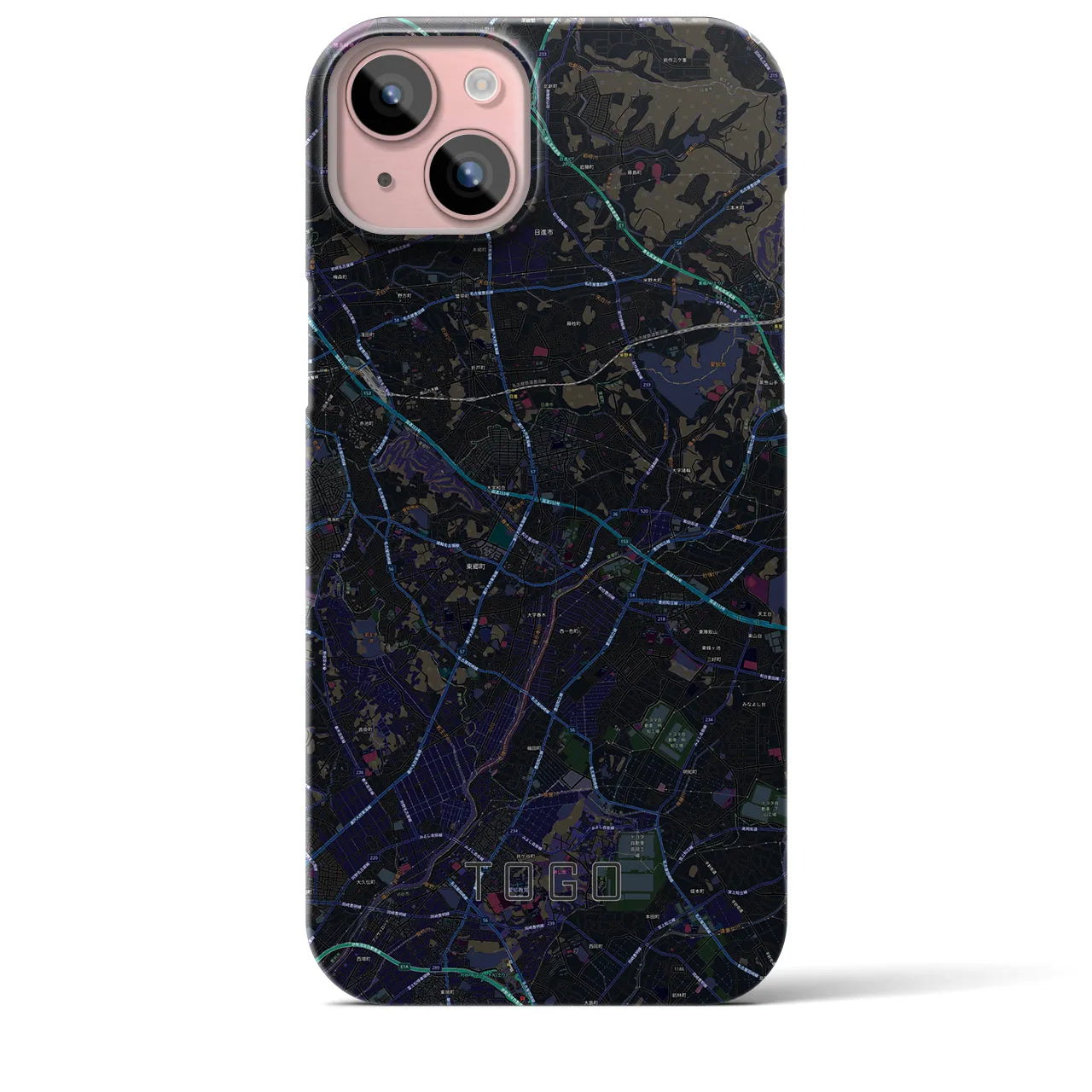 【東郷(愛知県)】地図柄iPhoneケース(バックカバータイプ)