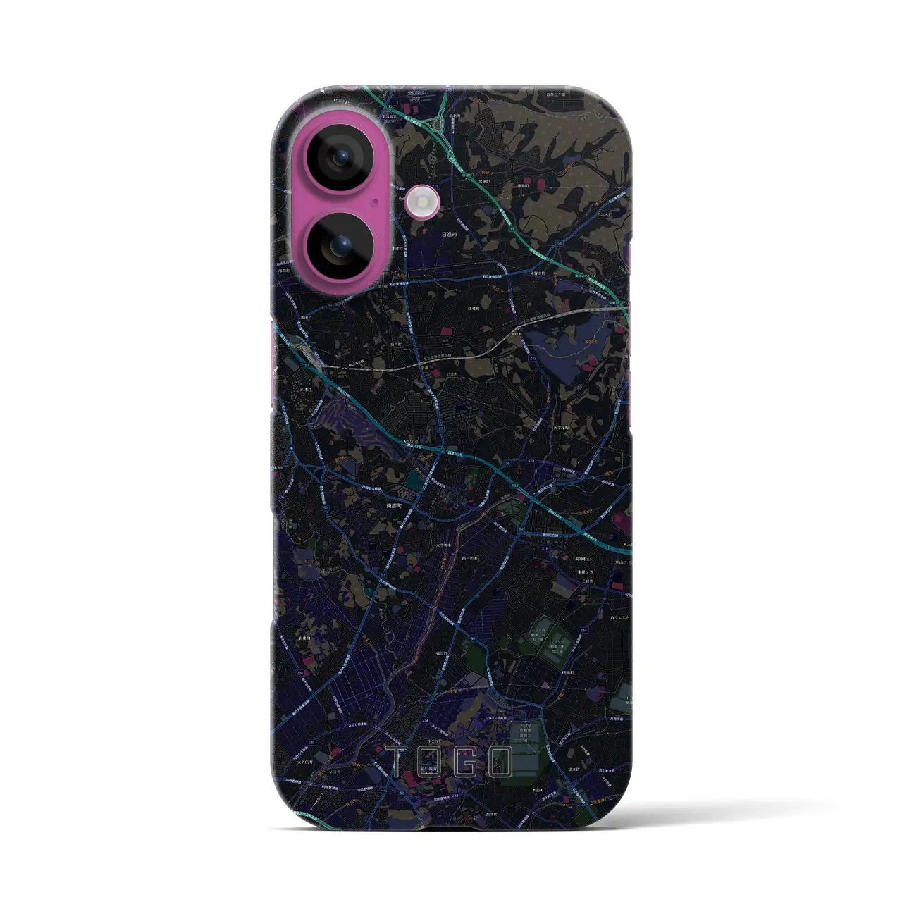 【東郷(愛知県)】地図柄iPhoneケース(バックカバータイプ)