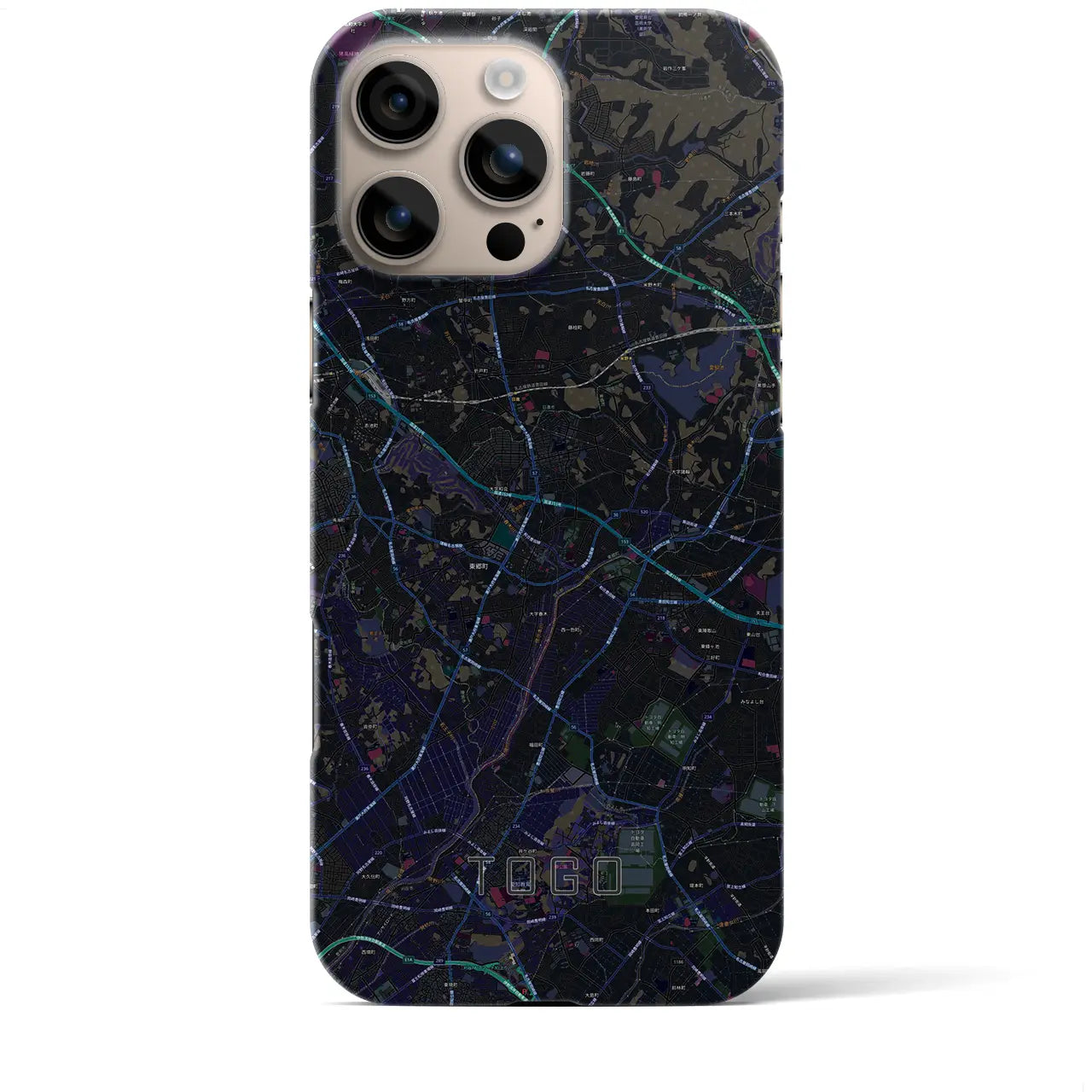 【東郷(愛知県)】地図柄iPhoneケース(バックカバータイプ)