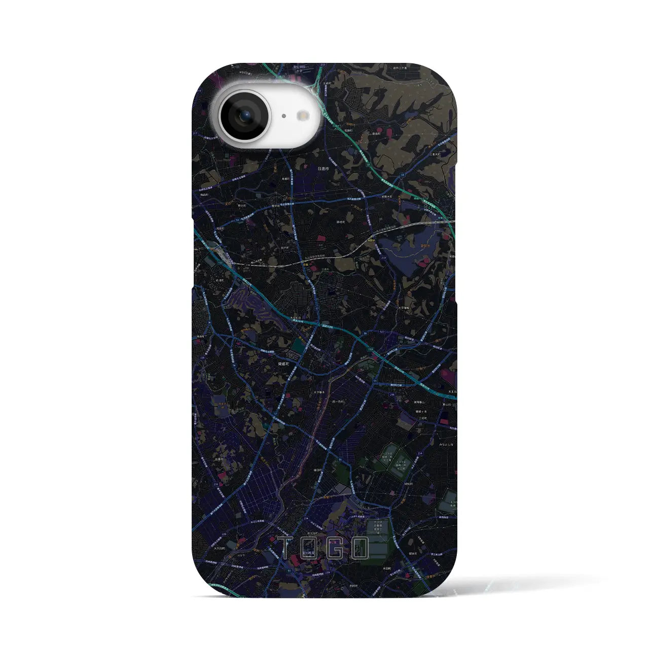 【東郷(愛知県)】地図柄iPhoneケース(バックカバータイプ)