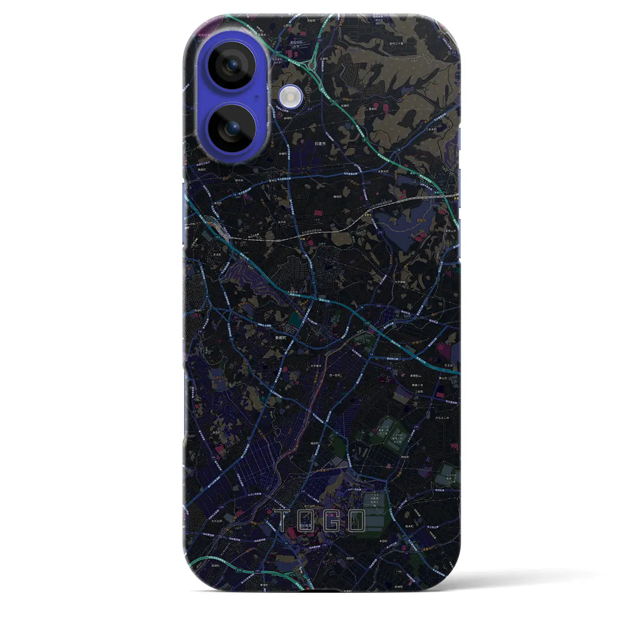 【東郷(愛知県)】地図柄iPhoneケース(バックカバータイプ)
