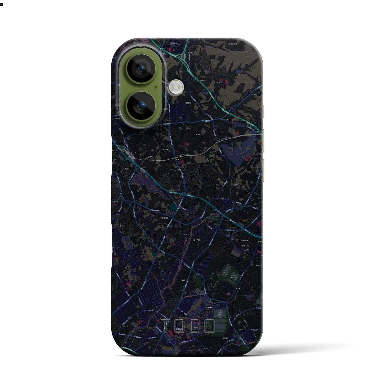 【東郷(愛知県)】地図柄iPhoneケース(バックカバータイプ)