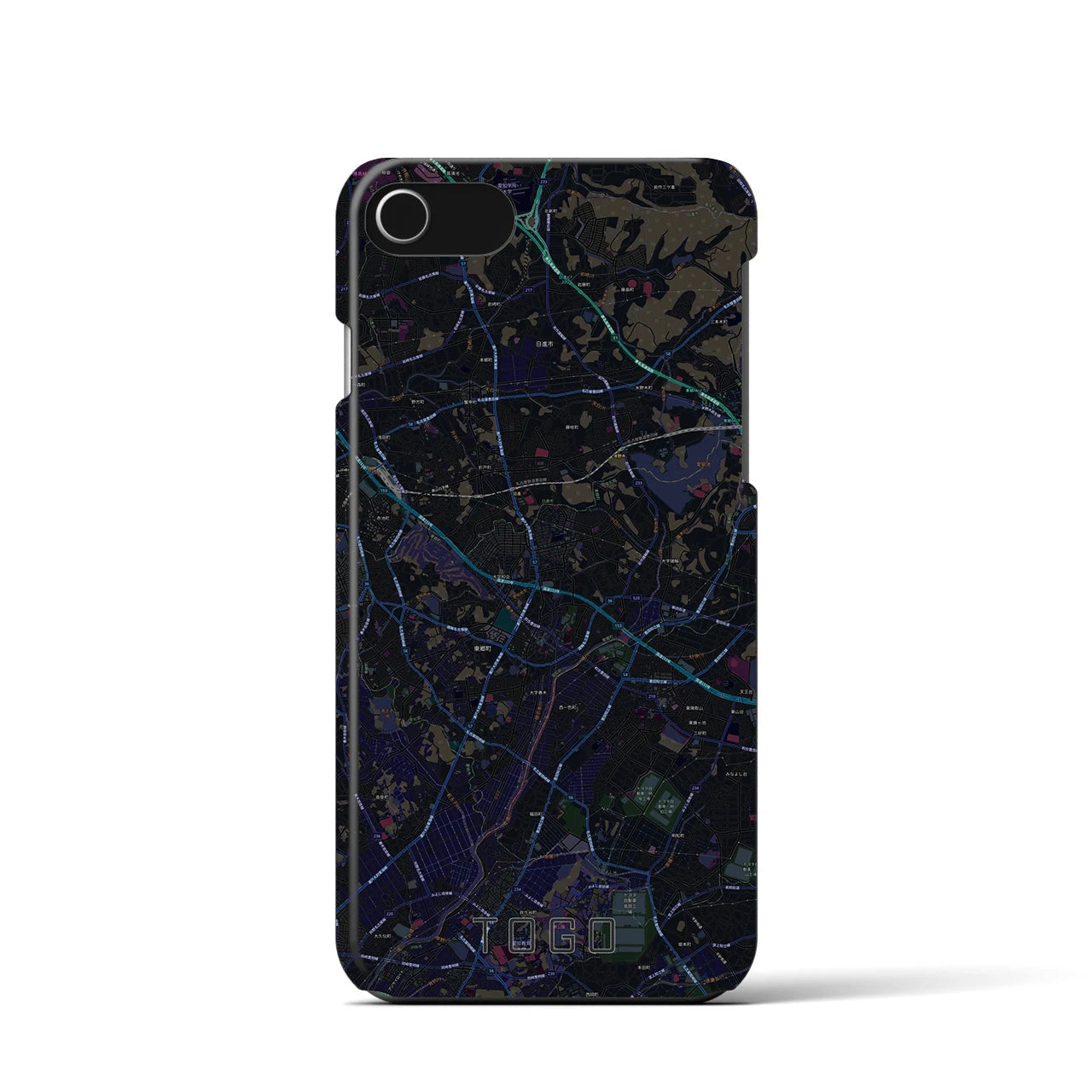 【東郷(愛知県)】地図柄iPhoneケース(バックカバータイプ)